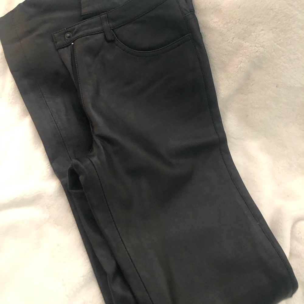 Bebe black leather pants